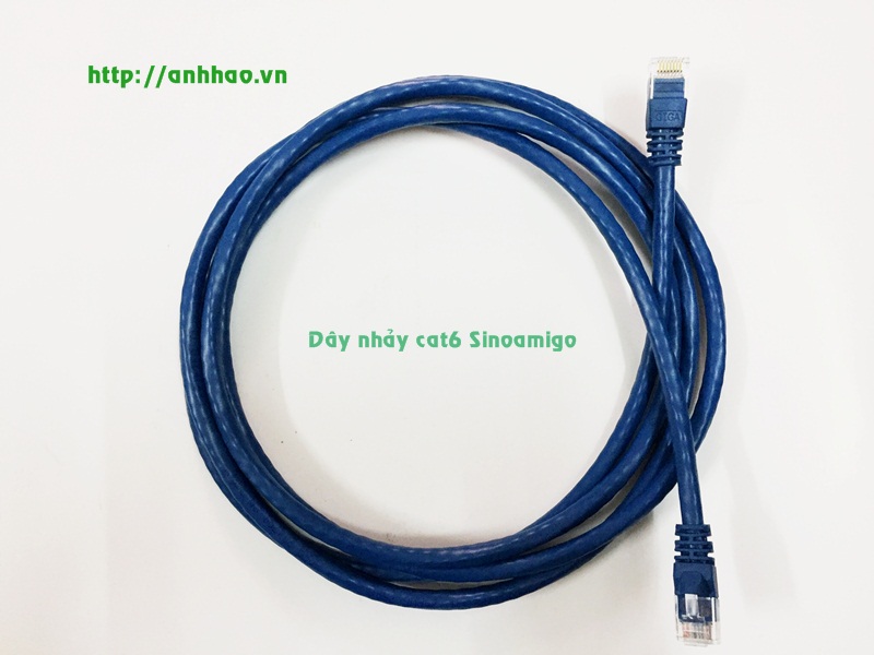 Dây nhảy cat6 2M Sinoamigo SN: 20204 lõi đồng chính hãng (xanh)